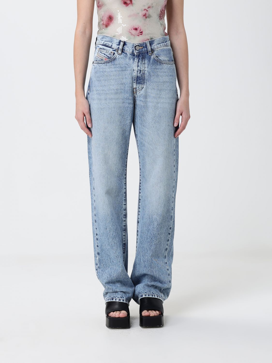 DIESEL Jeans Damen Farbe Stone Washed
