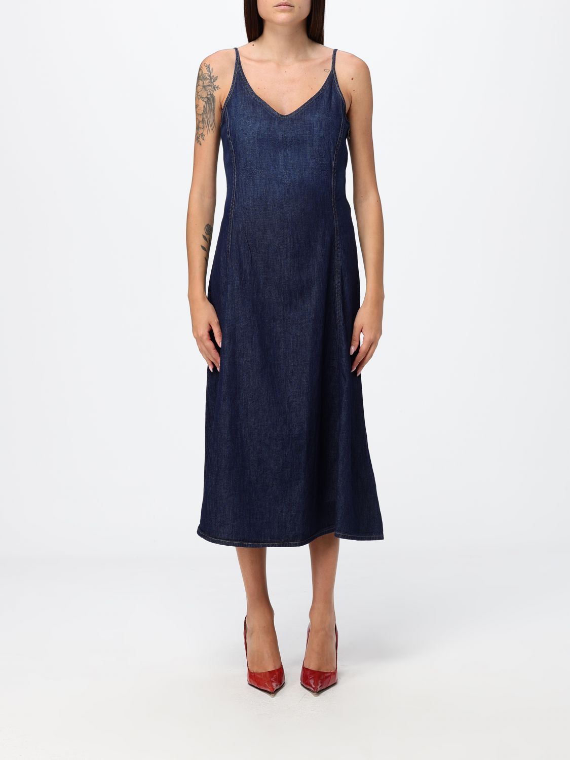 DIESEL Abito di jeans con spalline