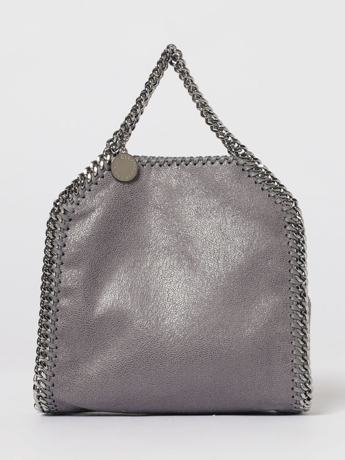 Borsa Micro Tote Falabella Stella McCartney in camoscio sintetico cracklè