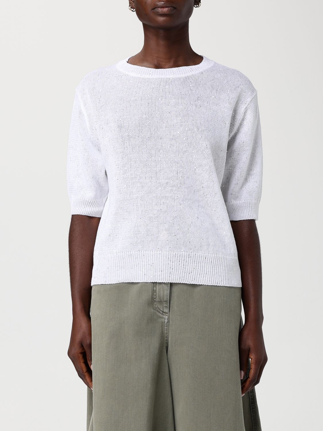 BRUNELLO CUCINELLI BRUNELLO CUCINELLI Sweater Woman color White　BRUNELLO CUCINELLI セーター レディース カラー ホワイト