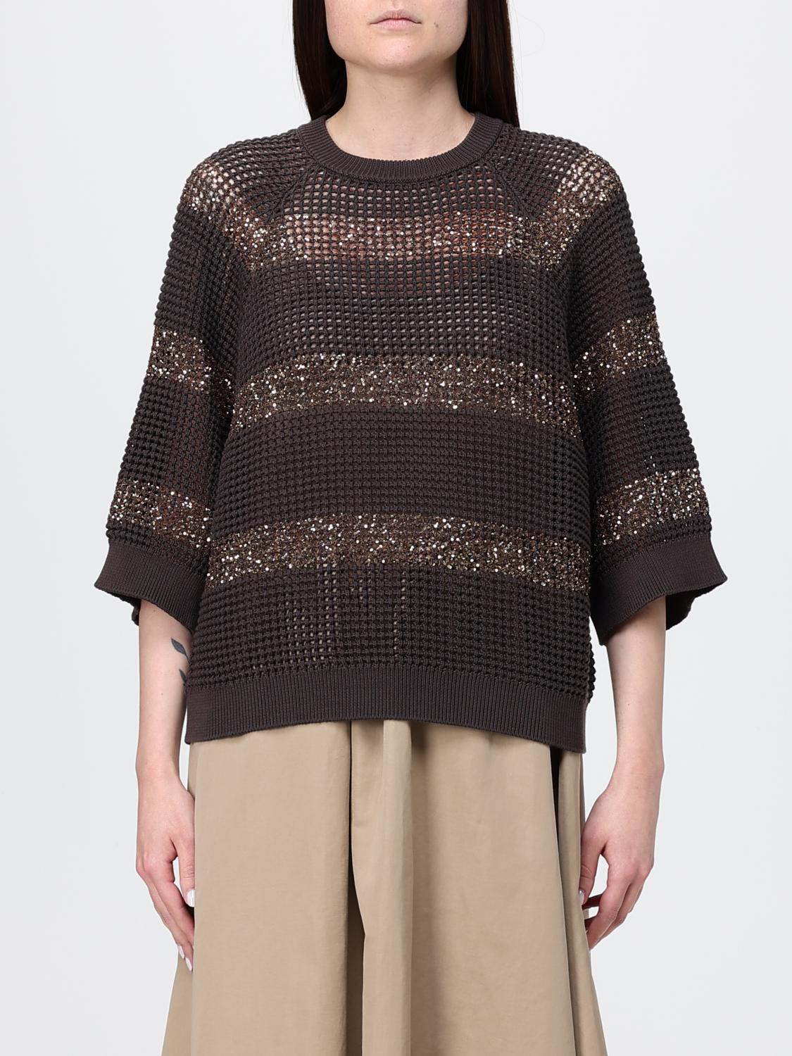 BRUNELLO CUCINELLI Sweater Woman color Mud