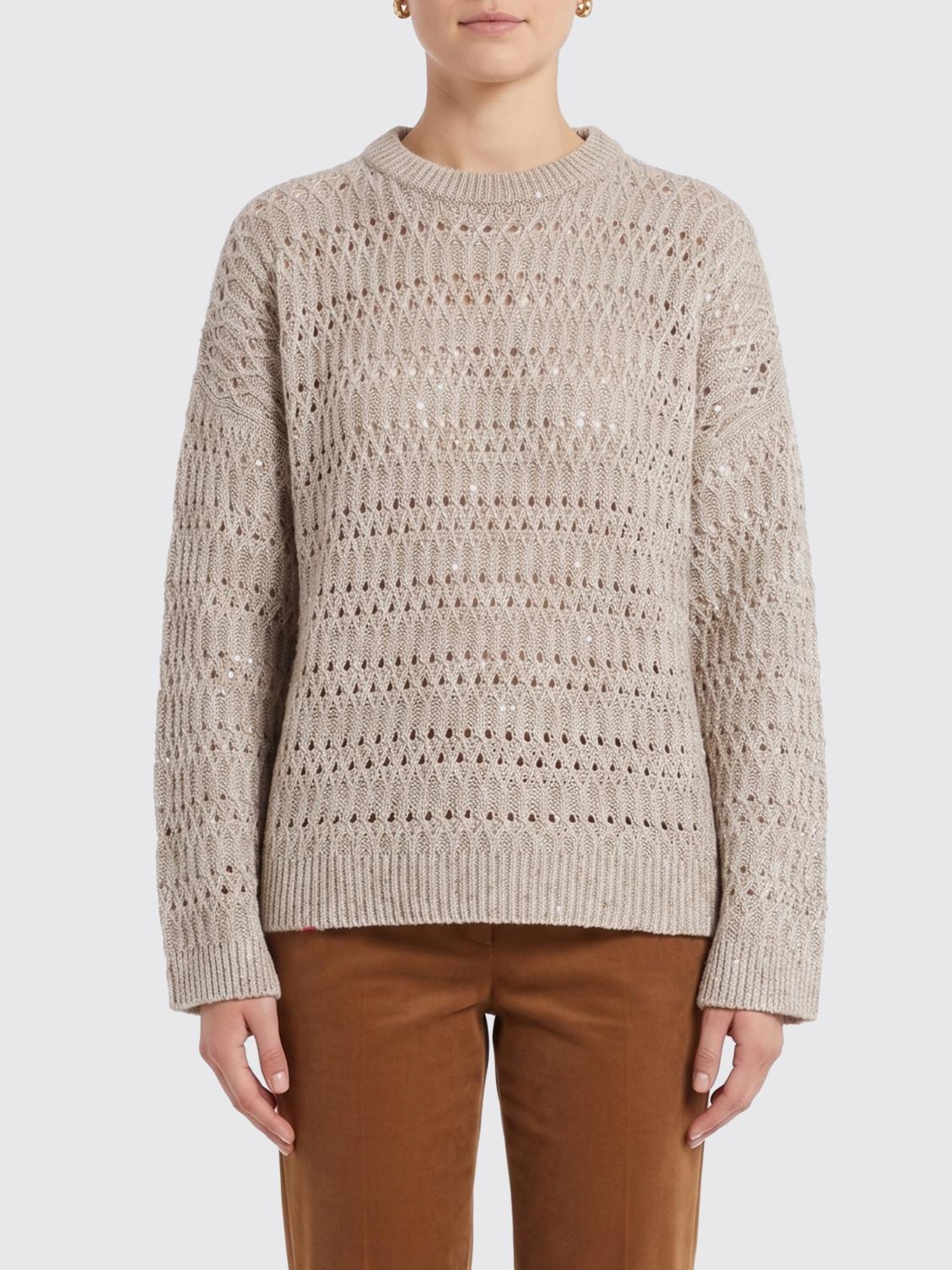 BRUNELLO CUCINELLI BRUNELLO CUCINELLI Sweater Woman color Nude　BRUNELLO CUCINELLI セーター 女性 カラー ヌード