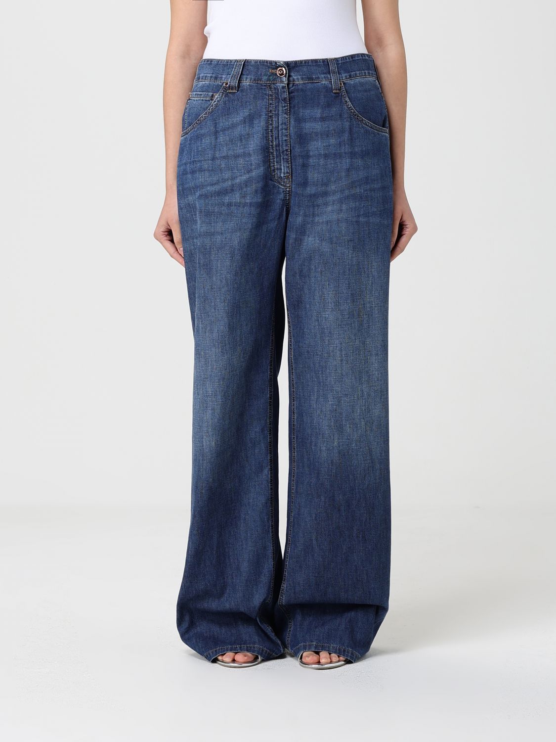 BRUNELLO CUCINELLI Jeans Damen Farbe Denim