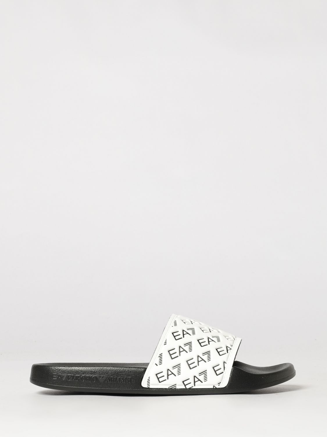 EA7 Sliders in gomma con logo stampato