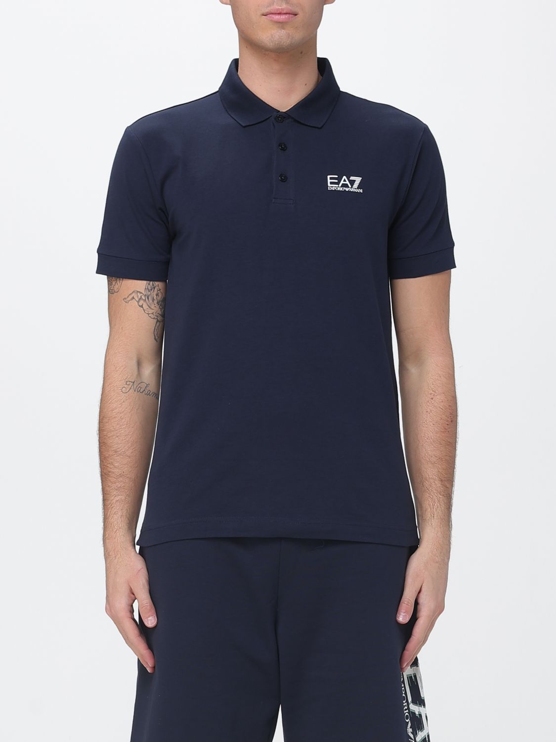 Ea7 Polo Shirt Men color Blue