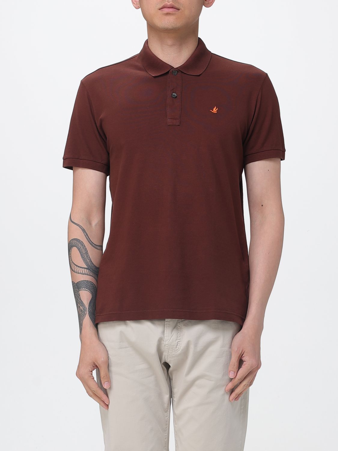 Brooksfield Polo Shirt Men color Brown