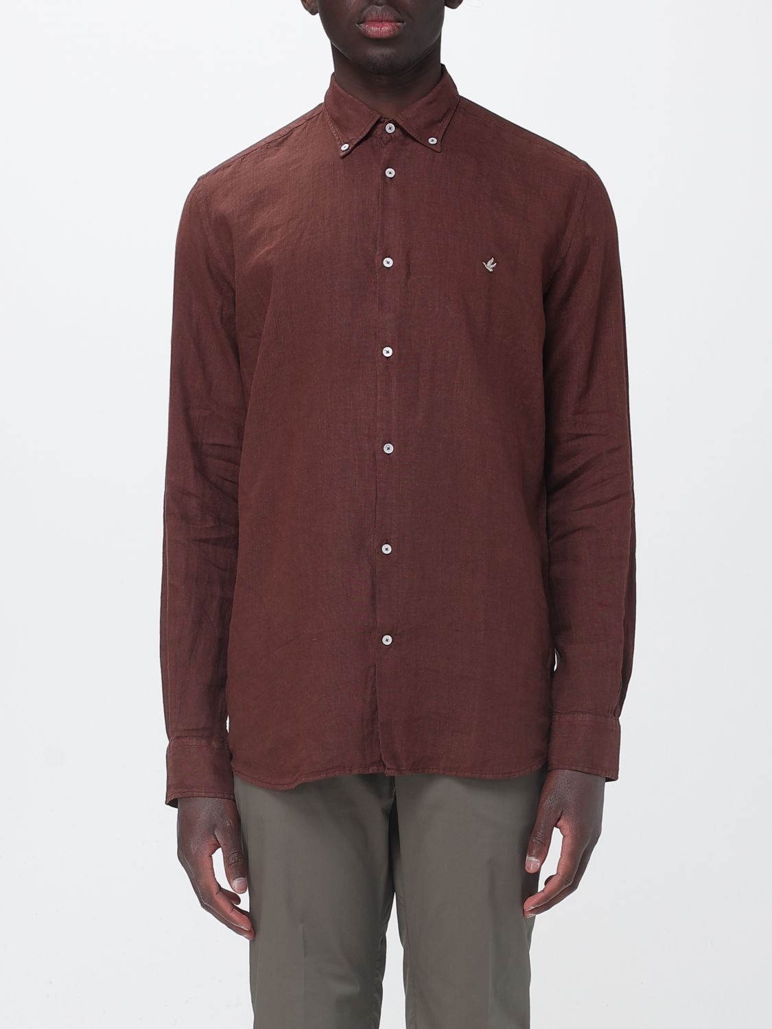 Brooksfield Shirt Men color Brown