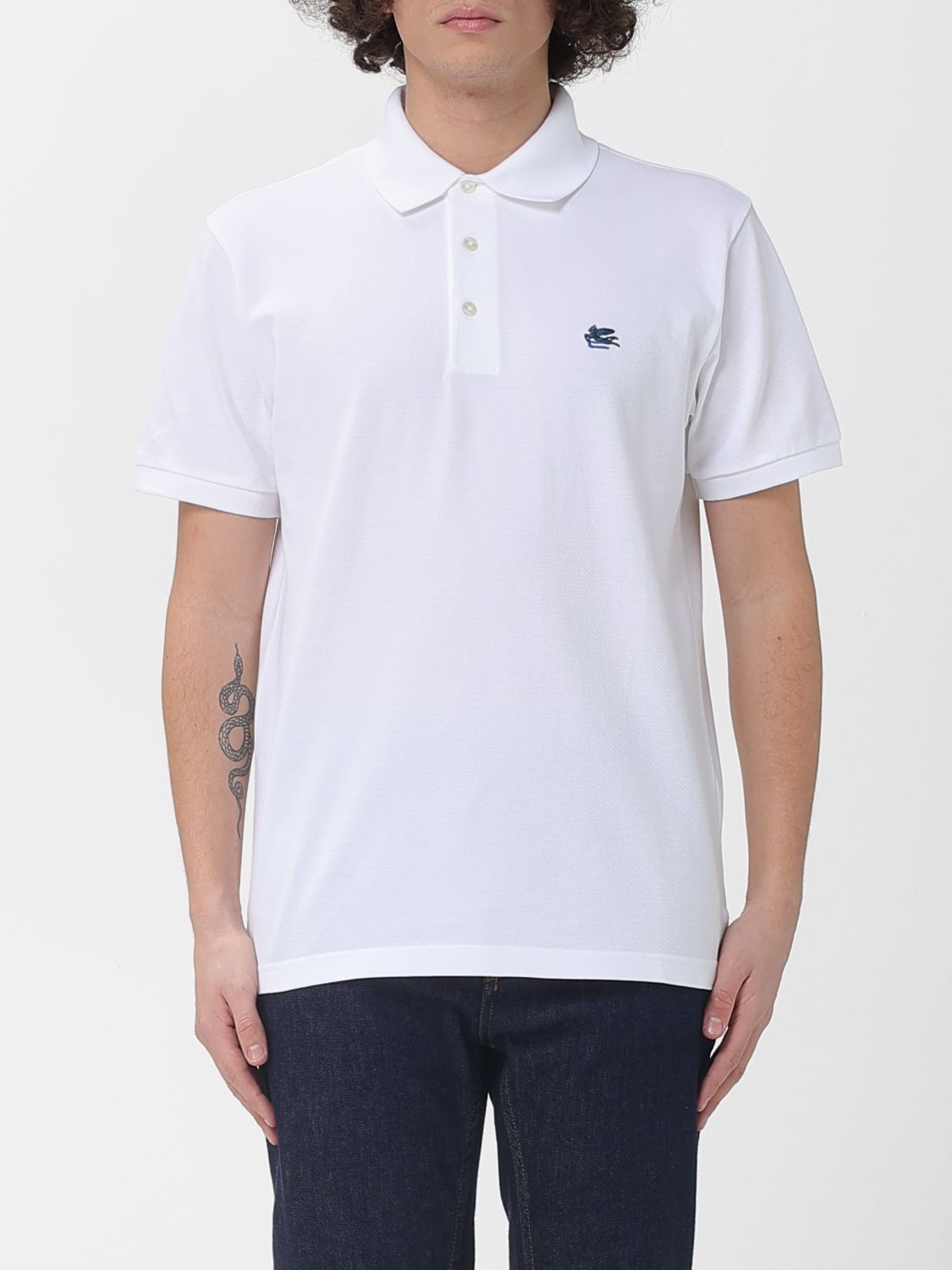 ETRO ETRO Polo Shirt Men color White　ETRO ポロシャツ メンズ カラー ホワイト