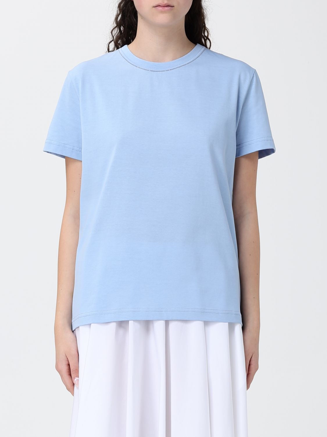 Fabiana Filippi T-Shirt Woman color Gnawed Blue · 40