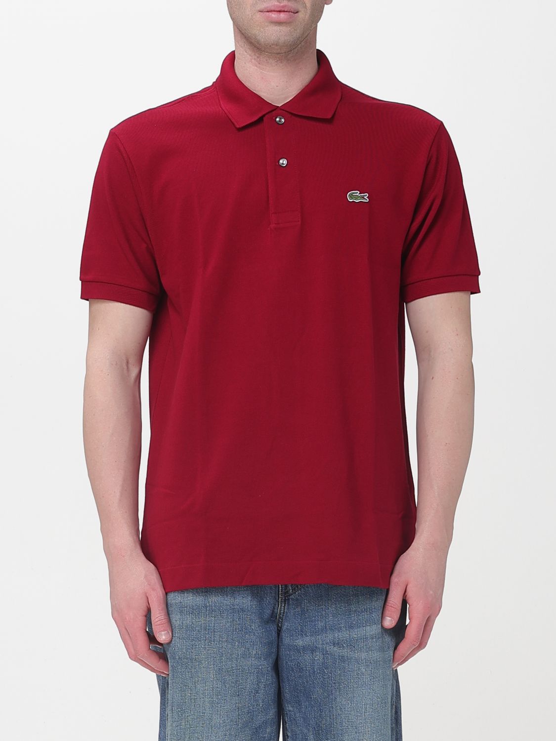 Polo LACOSTE Homme couleur Bordeaux 4 8