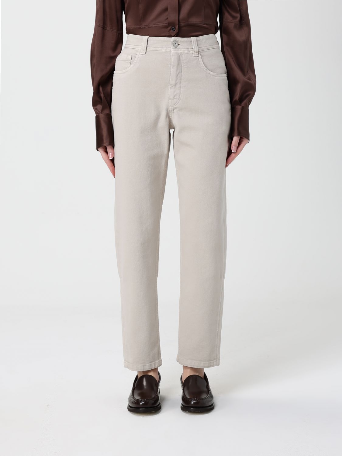 Brunello Cucinelli Pants  Woman Color Ivory In White