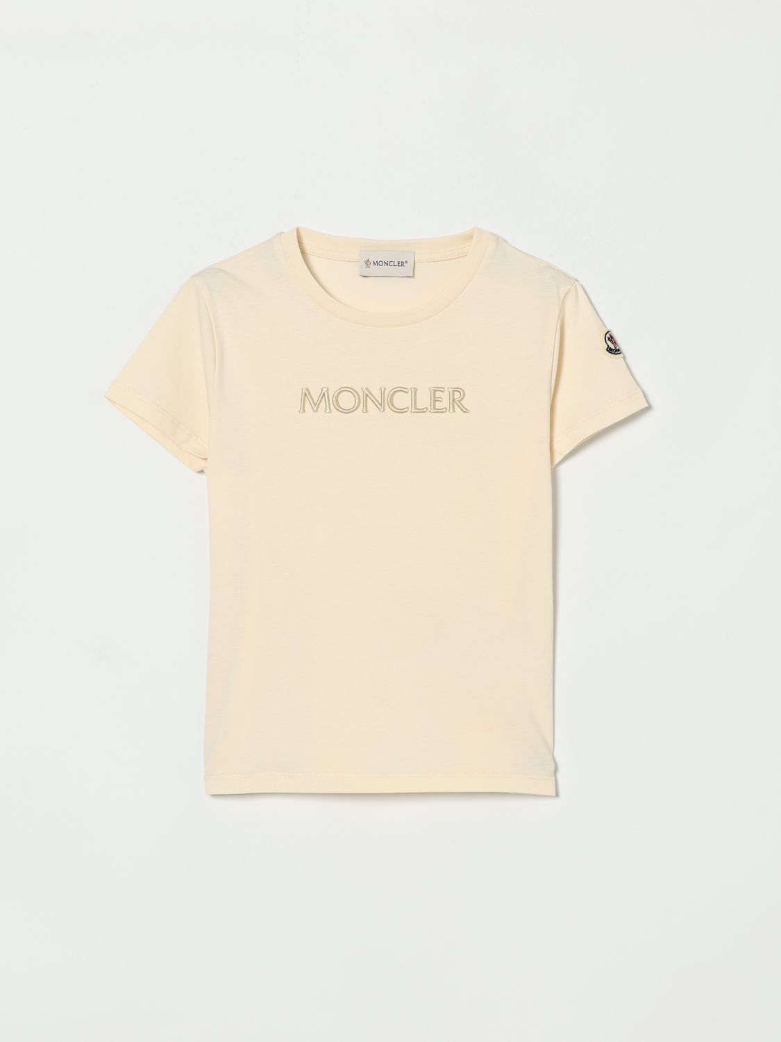 MONCLER T-Shirt Kids color Yellow Cream　MONCLER Tシャツ キッズカラー イエロー クリーム MONCLER