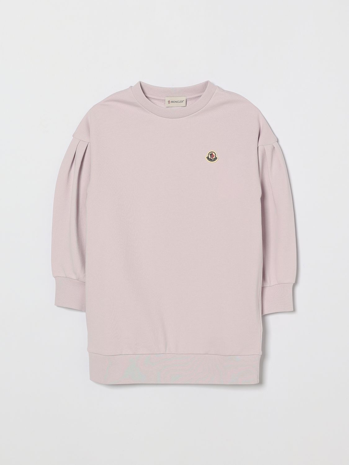 Moncler Kids'  Cotton Sweatshirt Dress In Purple