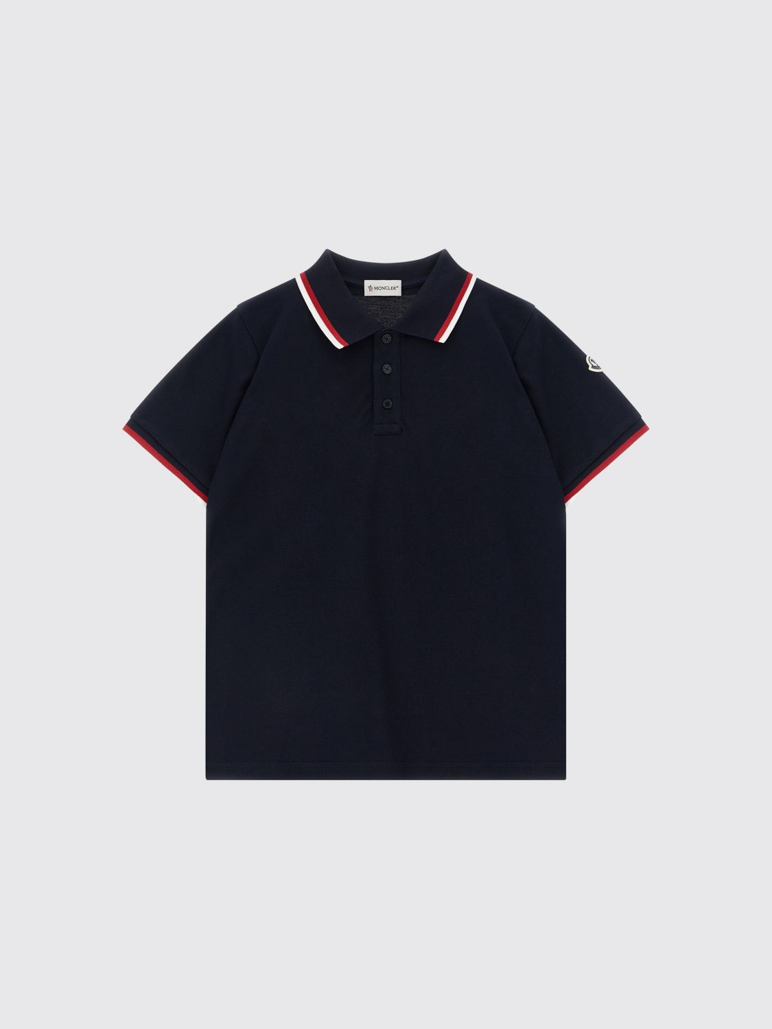 MONCLER Polo Shirt Kids color Blue　MONCLER ポロシャツ キッズカラー ブルー MONCLER