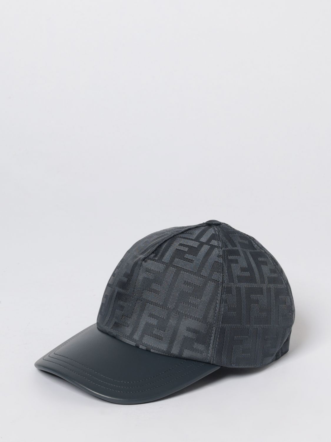 FENDI Cappello FF in nylon jacquard e pelle