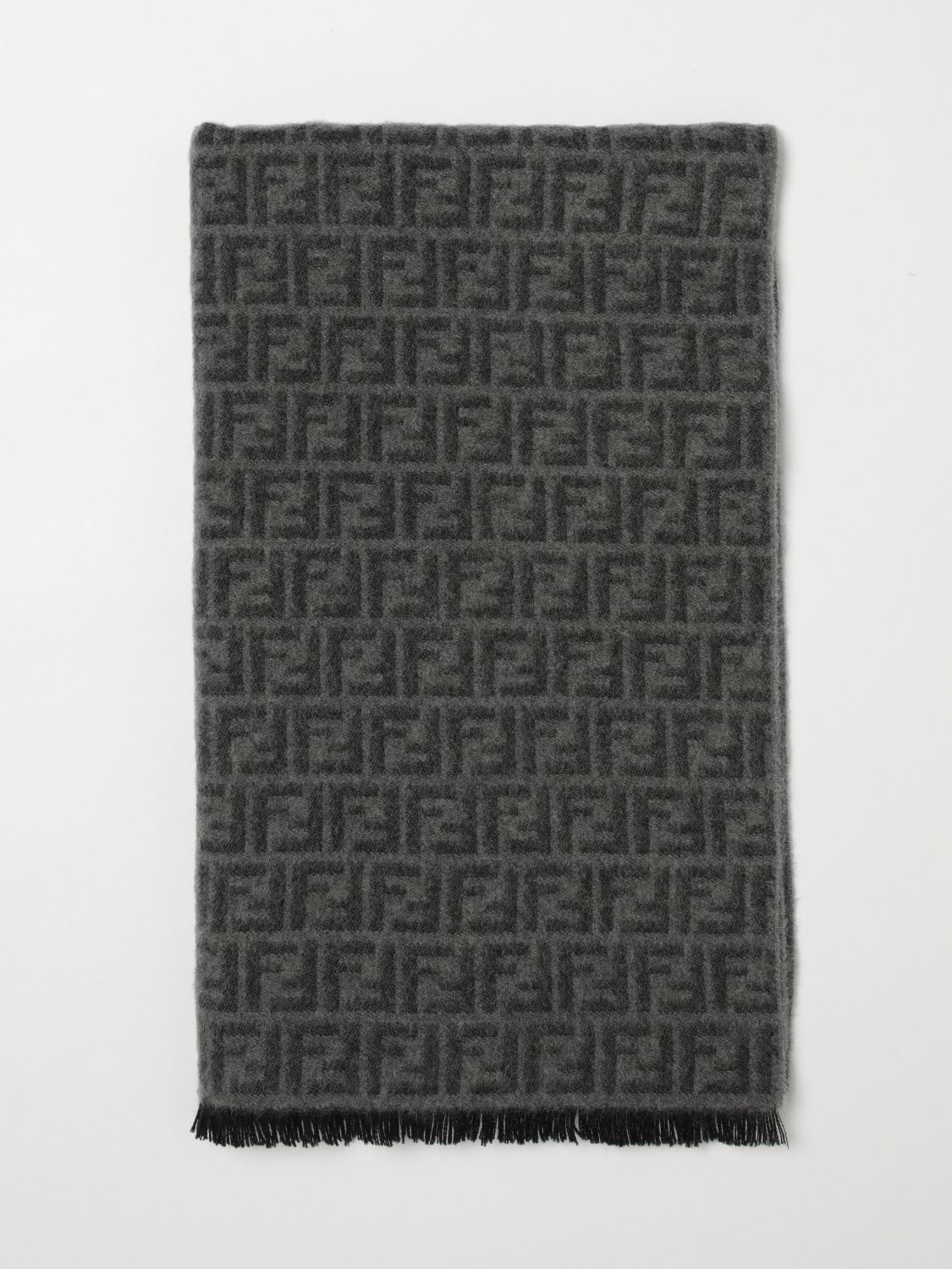 FENDI Sciarpa in lana con monogram FF jacquard