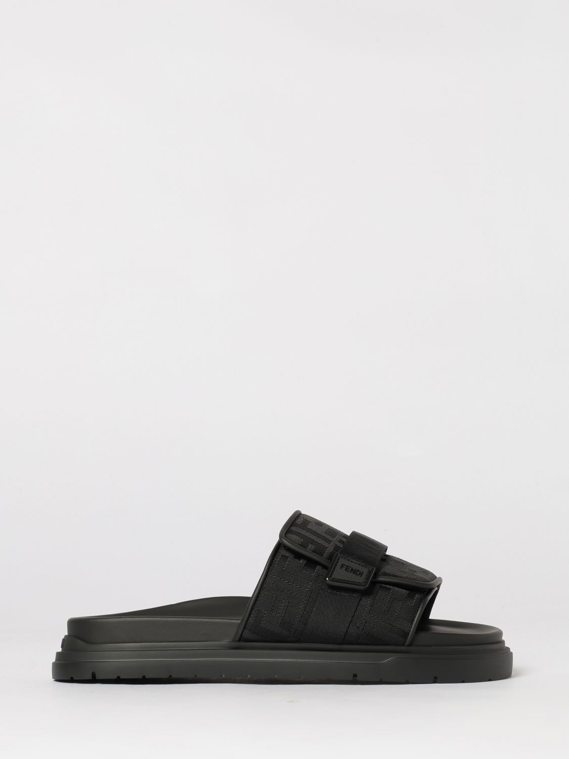 FENDI Sliders Chunky in nylon con monogram FF jacquard