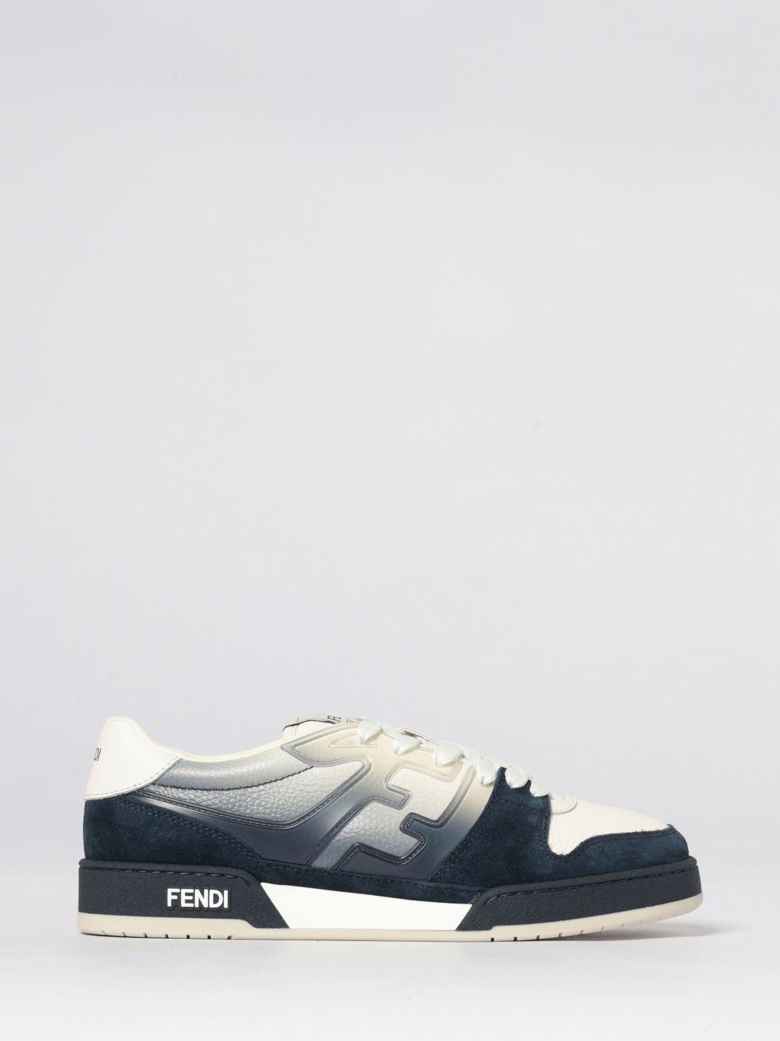 FENDI Sneakers Match in pelle martellata e gomma degradè