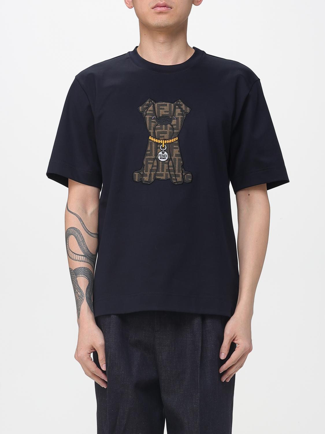FENDI T-shirt con cagnolino FF in cotone