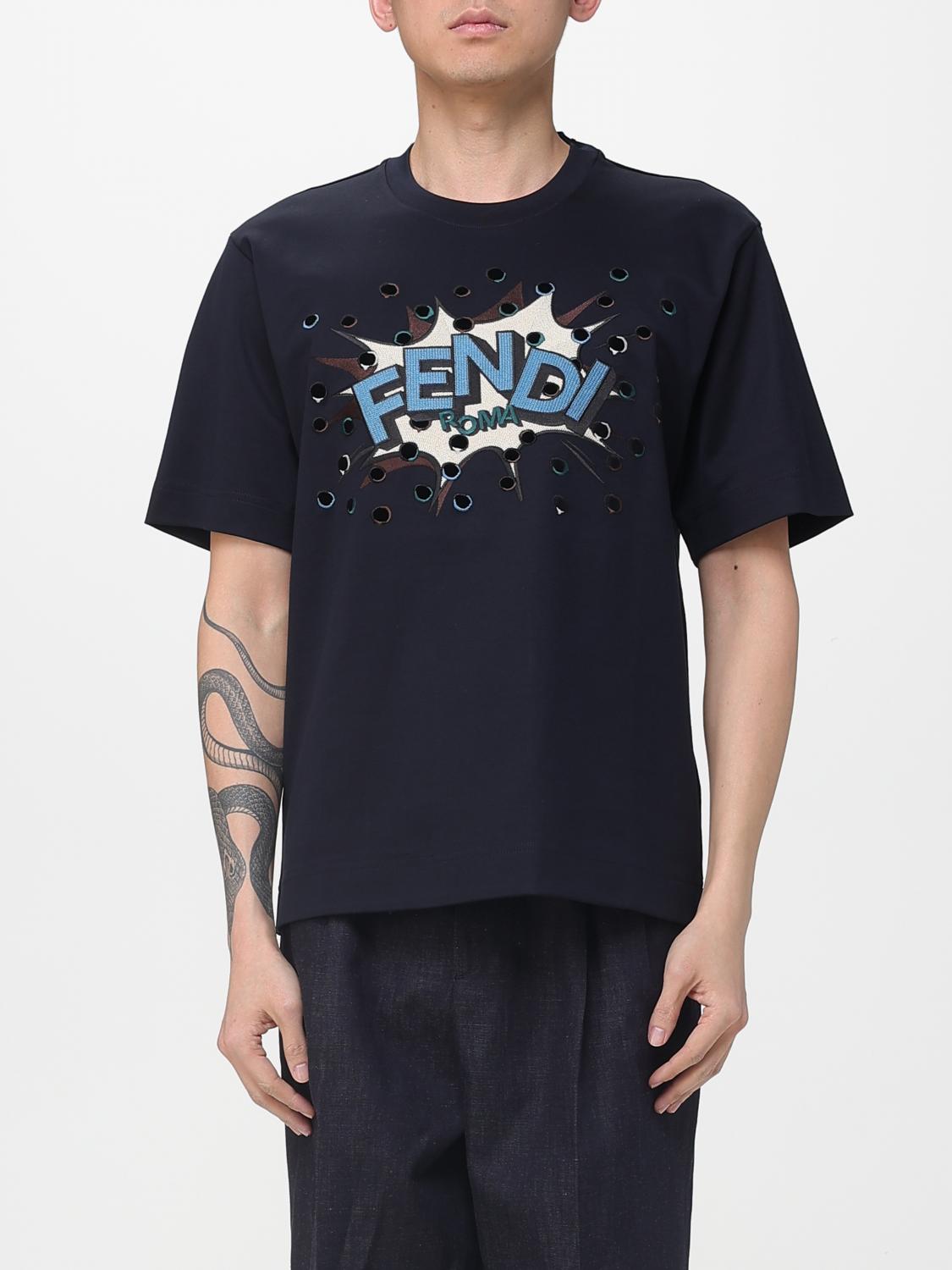 FENDI T-shirt in cotone con logo