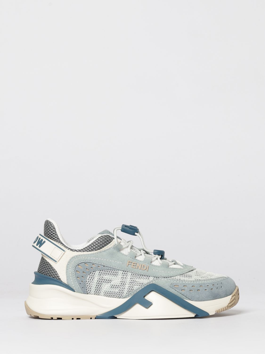 FENDI Sneakers Flow in camoscio e mesh