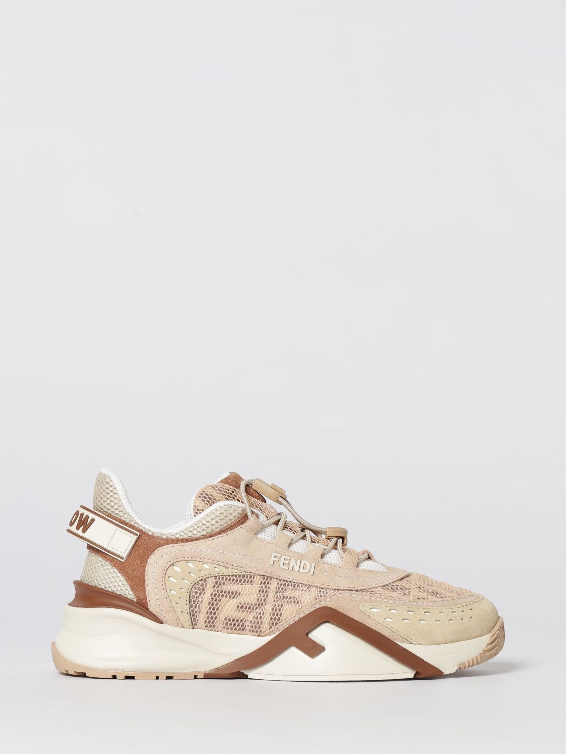 FENDI Sneakers Flow in camoscio e mesh