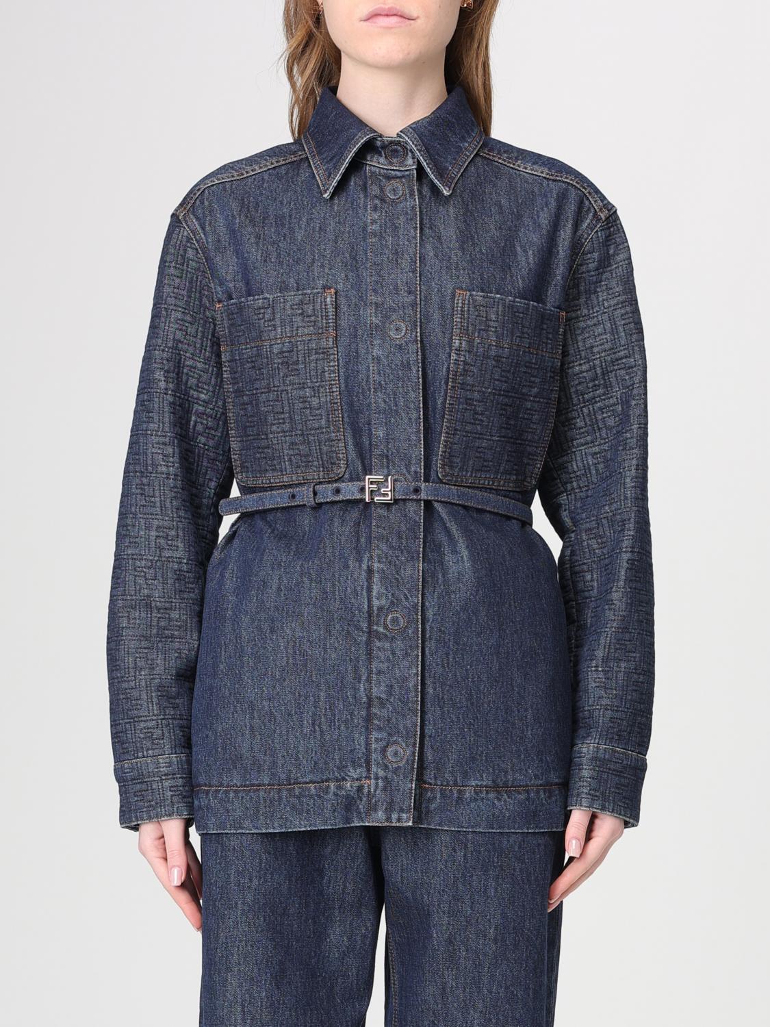Fendi Damen Blau Jacket Woman Color