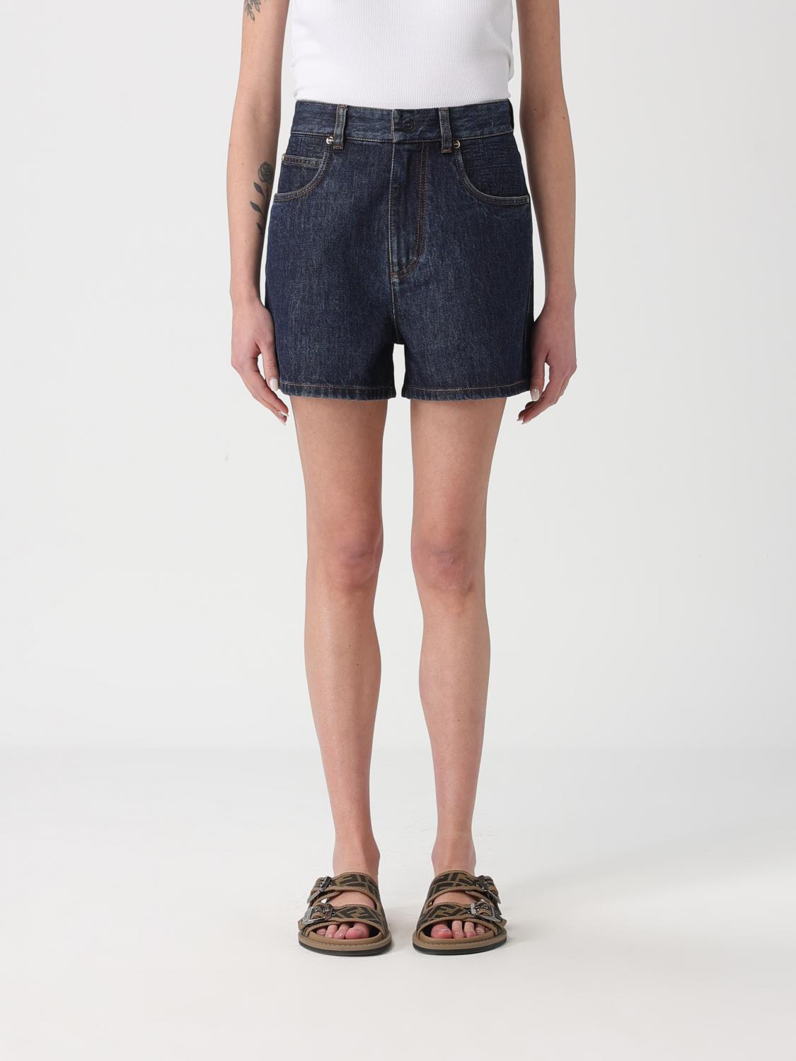 FENDI Pantaloncino in denim di cotone