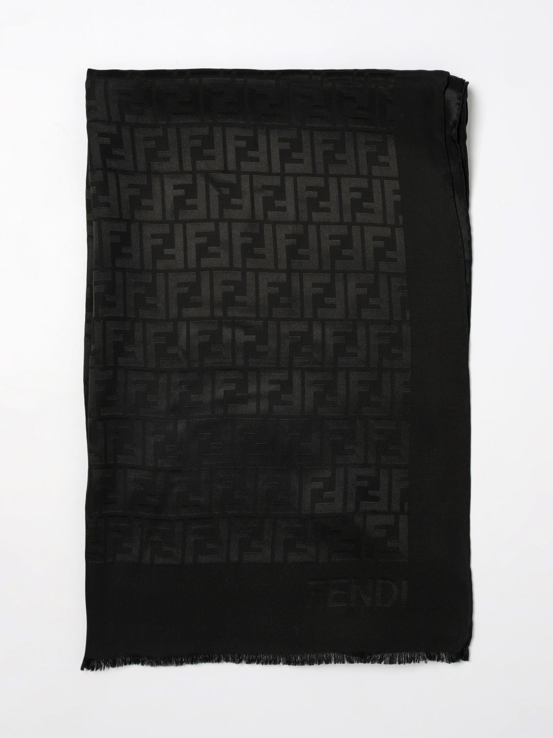 FENDI Sciarpa FF in seta con monogram jacquard