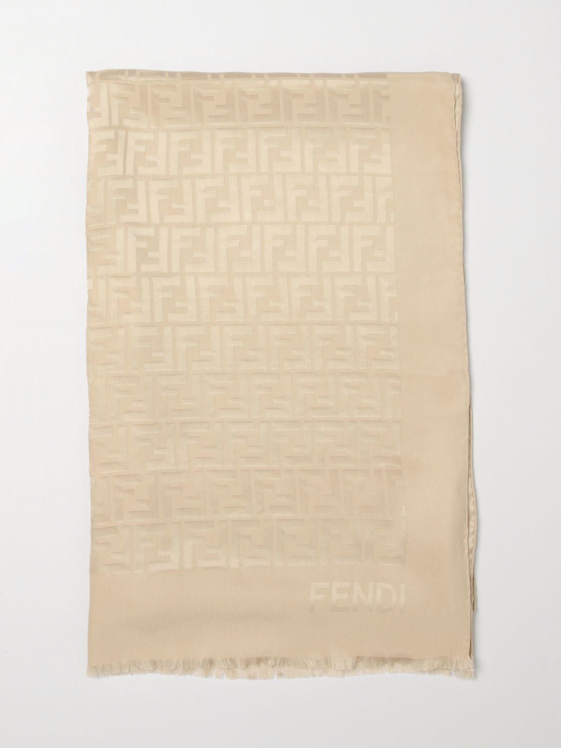 FENDI Sciarpa FF in seta con monogram jacquard