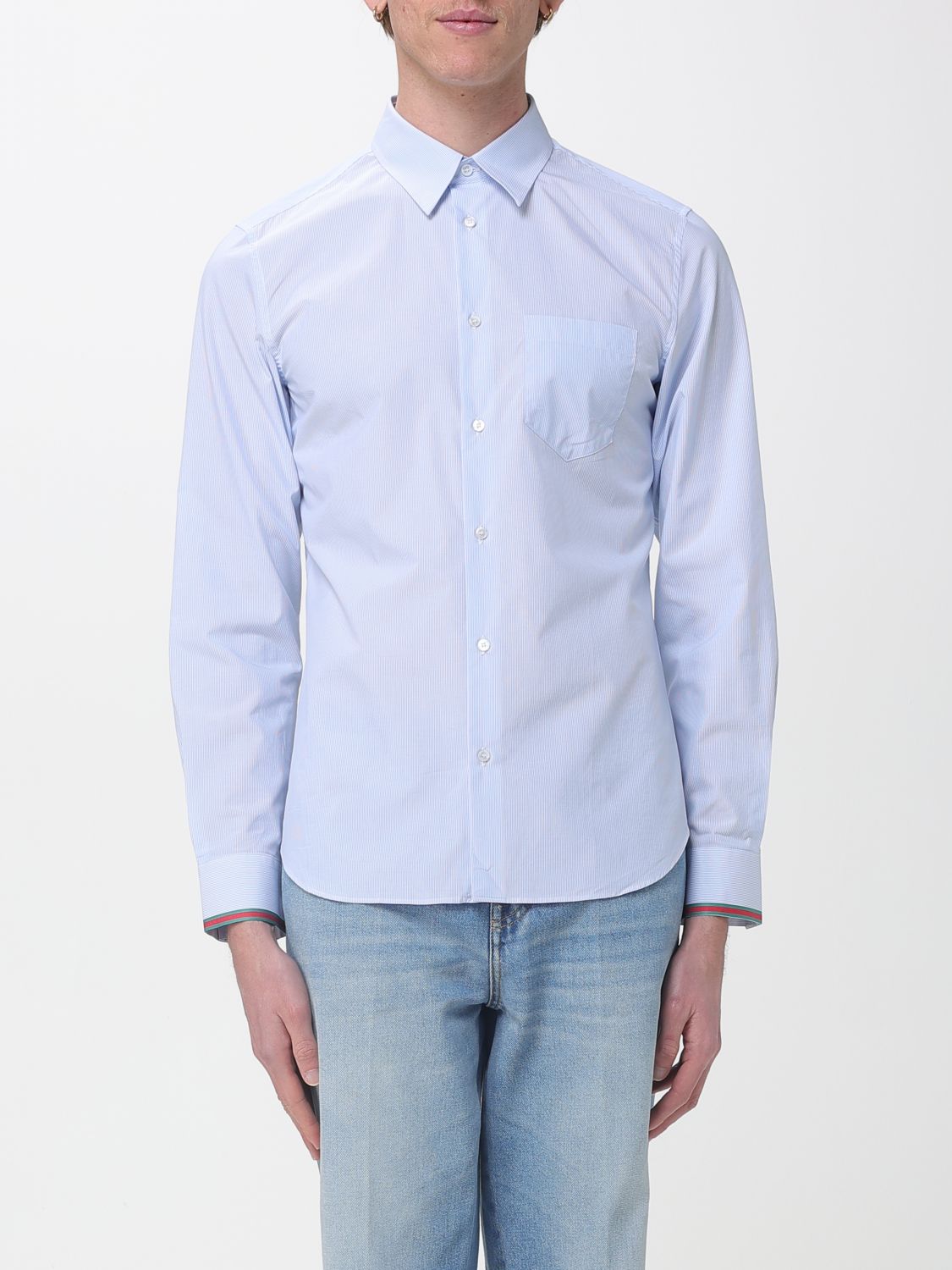 GUCCI Camicia classica in cotone a righe