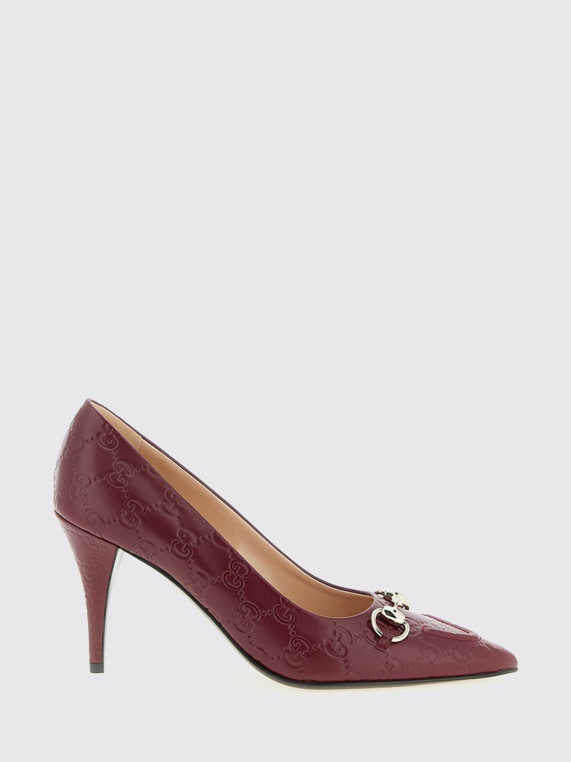 GUCCI Décolleté Erin in pelle con monogram GG