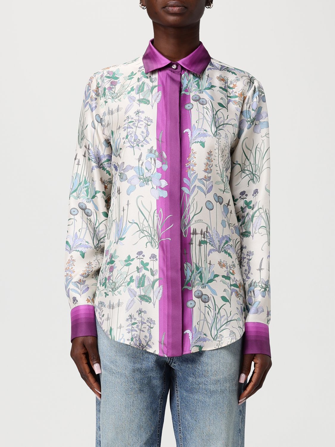 GUCCI Camicia in seta stampata