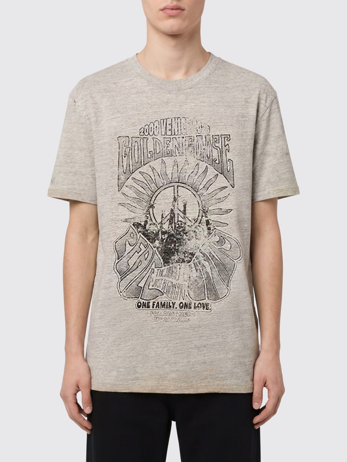 GOLDEN GOOSE T-Shirt Men color Grey　GOLDEN GOOSE Tシャツ メンズ カラー グレー GOLDEN