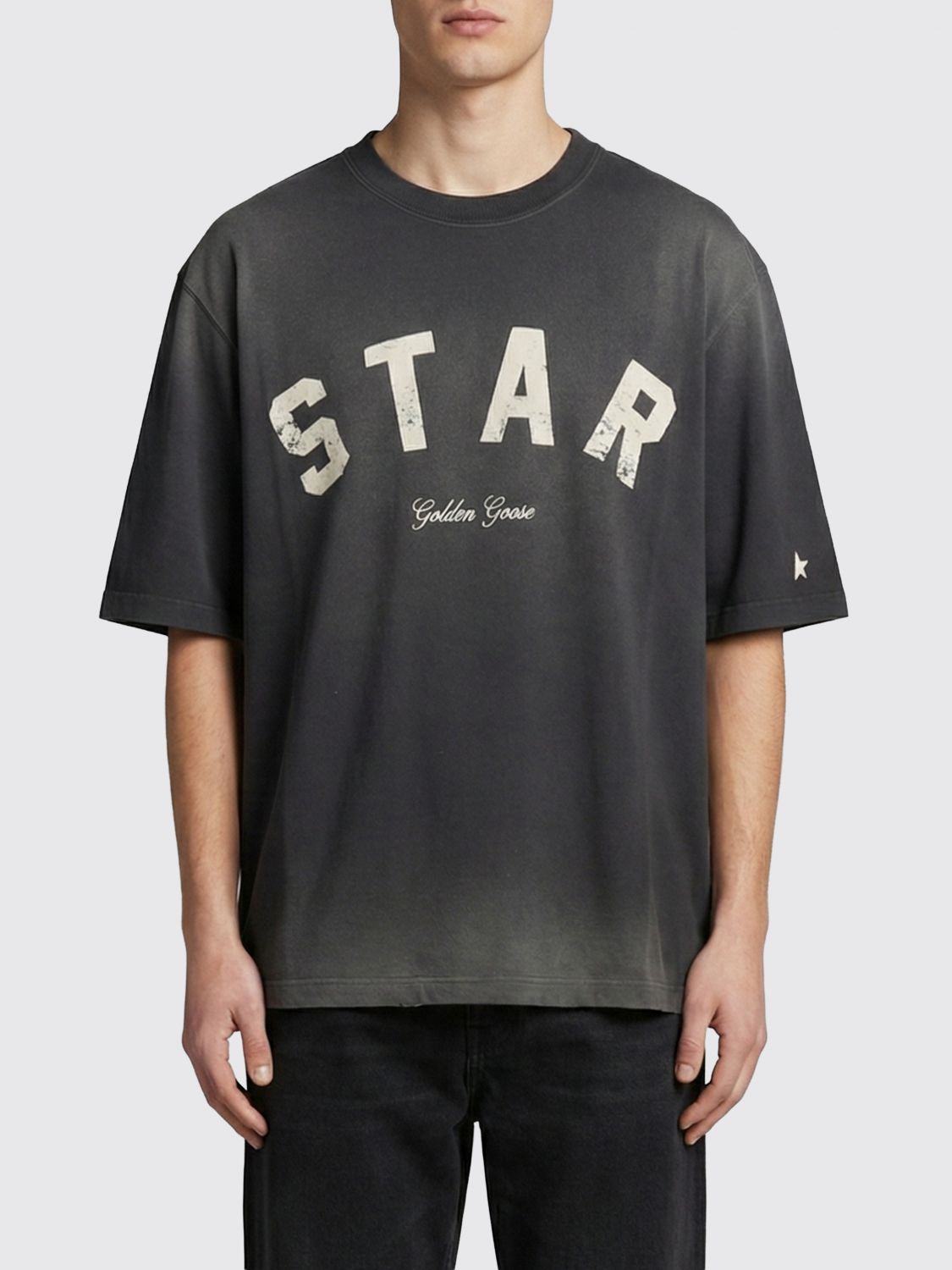 Golden Goose Ανδρών Charcoal T-Shirt Men Color