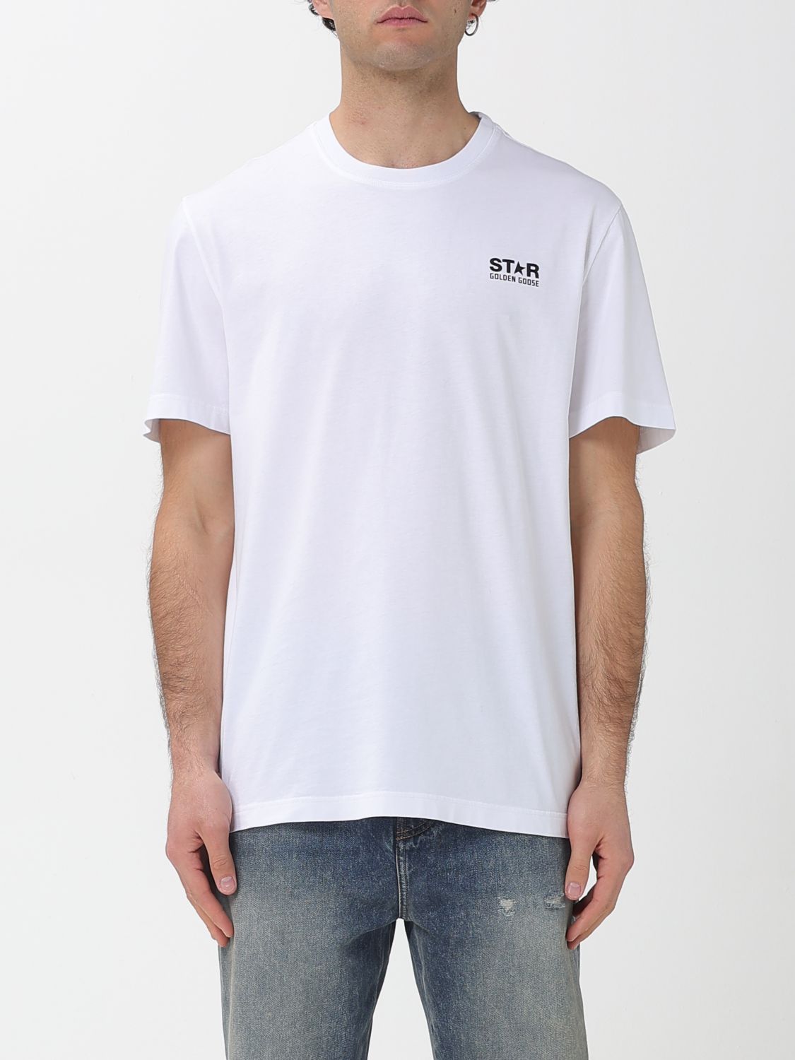 Golden Goose Herren Weiß T-Shirt Men Color