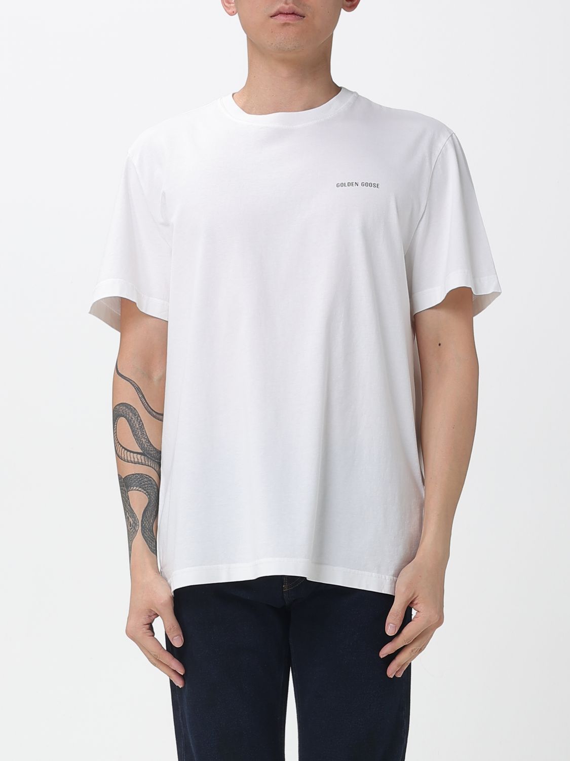 Golden Goose Herren Weiß T-Shirt Men Color