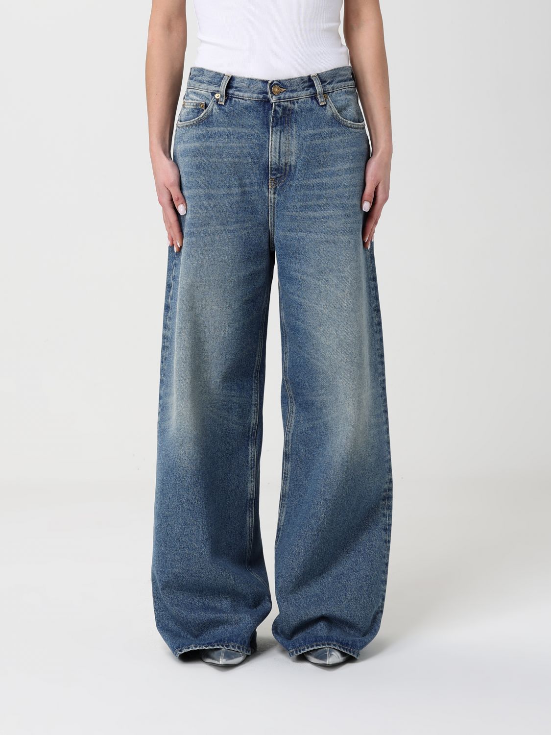 GOLDEN GOOSE Jeans Woman color Denim　GOLDEN GOOSE ジーンズ ウーマンカラーデニム GOLDEN