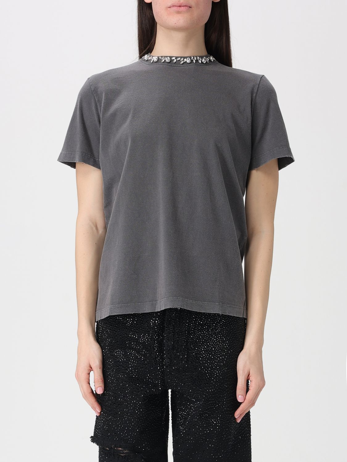 Golden Goose T-Shirt Woman color Charcoal