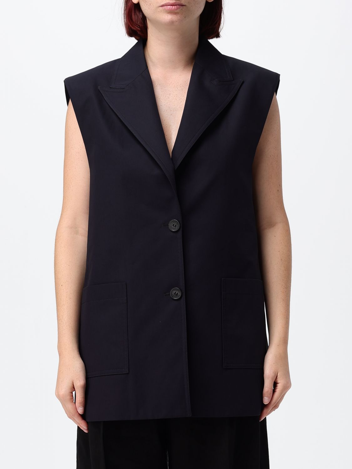 GOLDEN GOOSE Waistcoat Woman color Blue