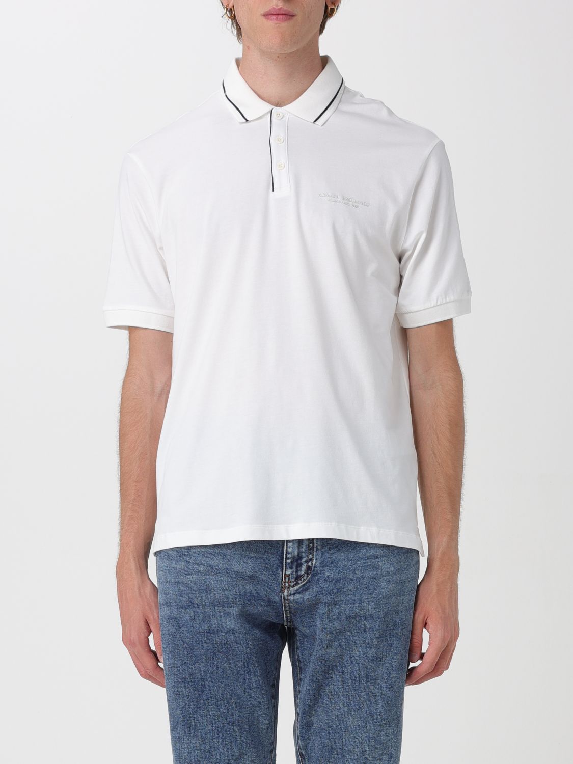 ARMANI EXCHANGE Polo in Jersey con logo e contrasti