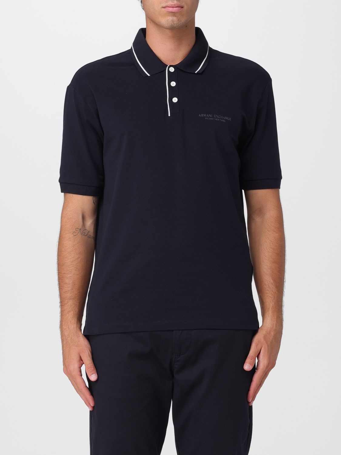 ARMANI EXCHANGE Polo in Jersey con logo e contrasti