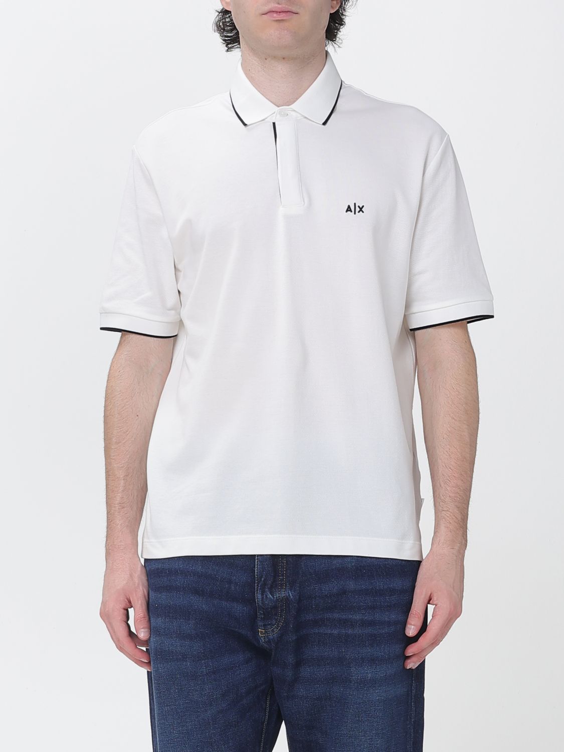 ARMANI EXCHANGE Polo in piquet di cotone