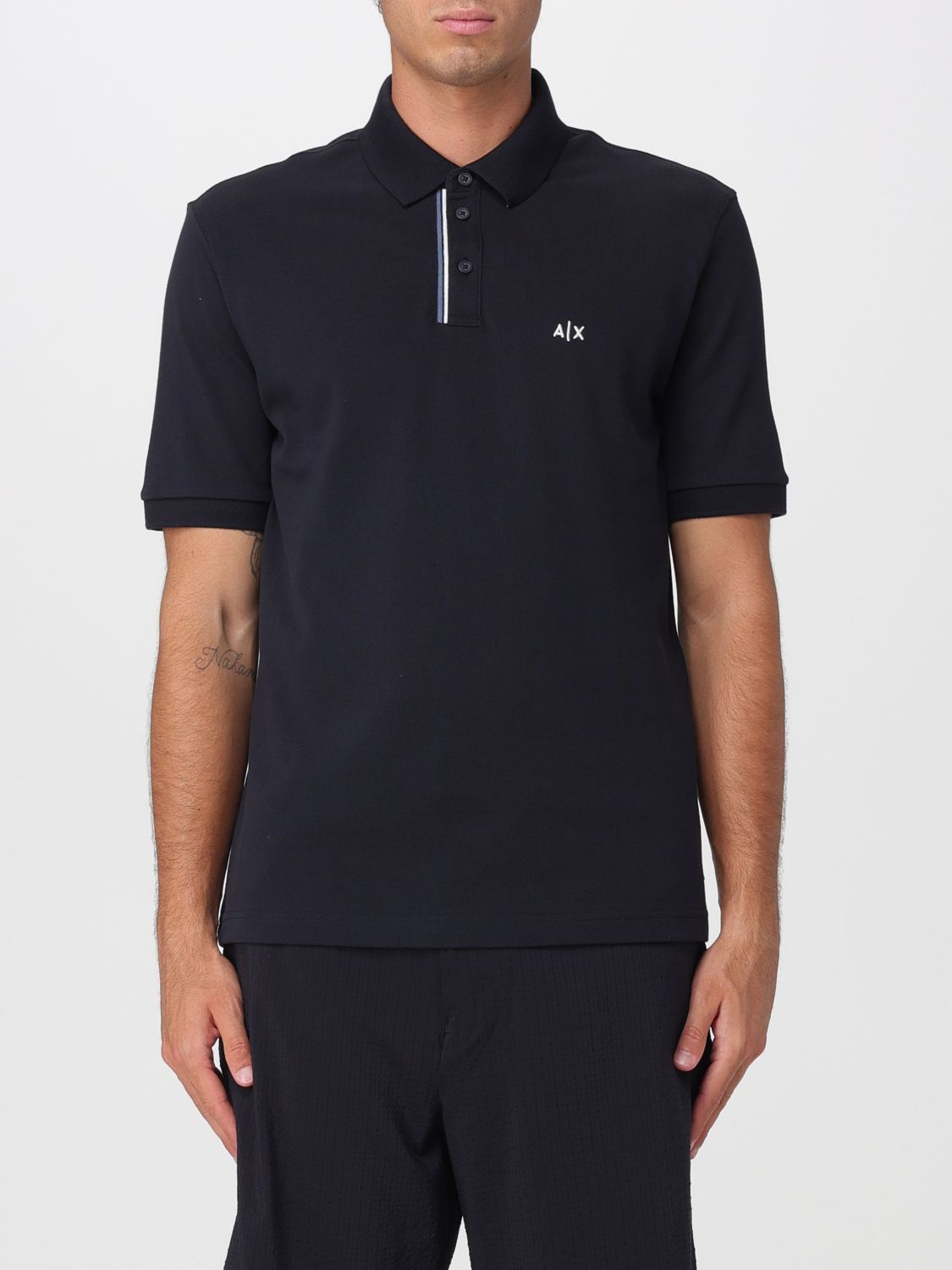 ARMANI EXCHANGE Polo in cotone Piquet con logo basic