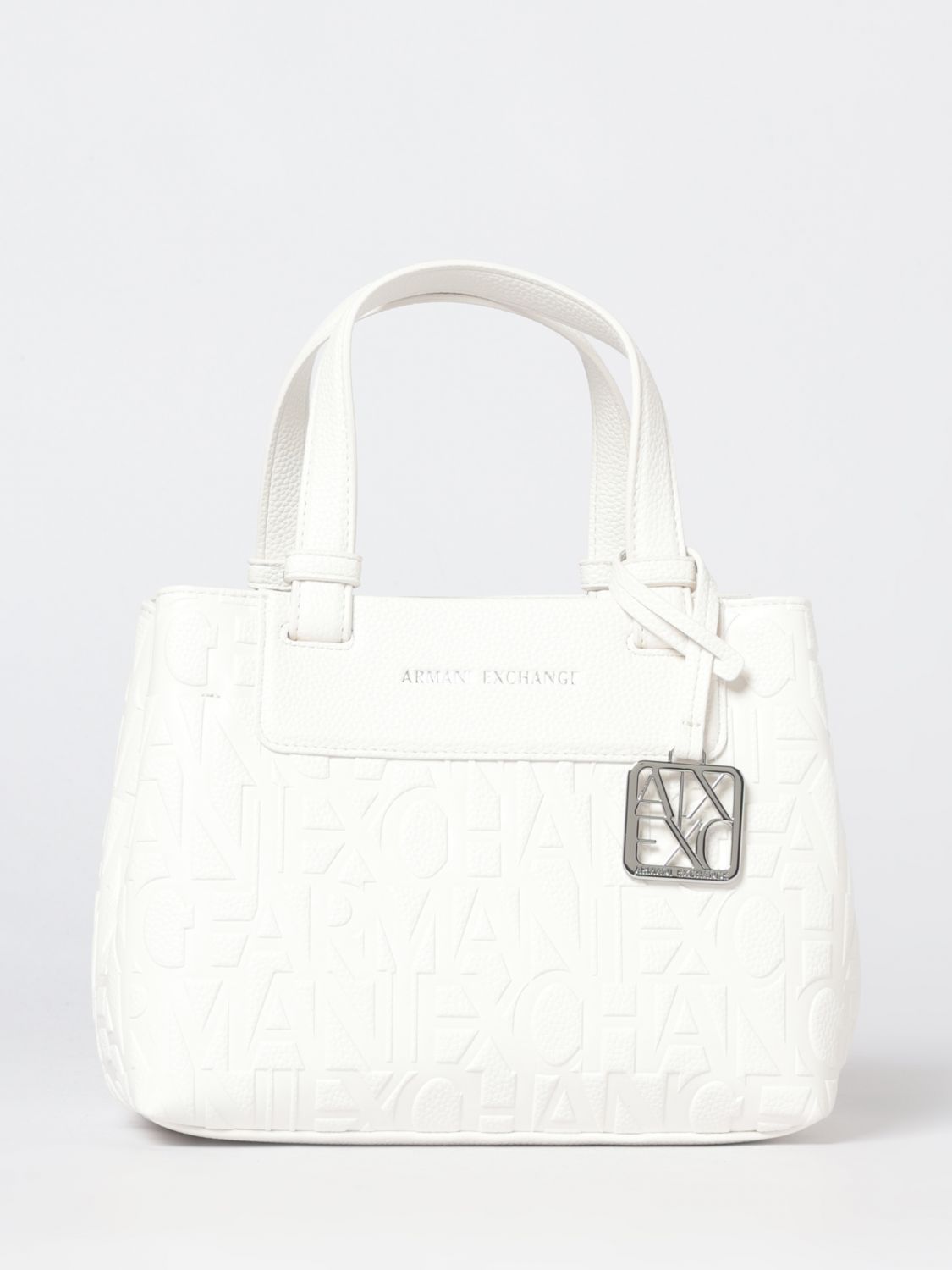 ARMANI EXCHANGE Borsa in pelle sintetica a grana con logo impresso