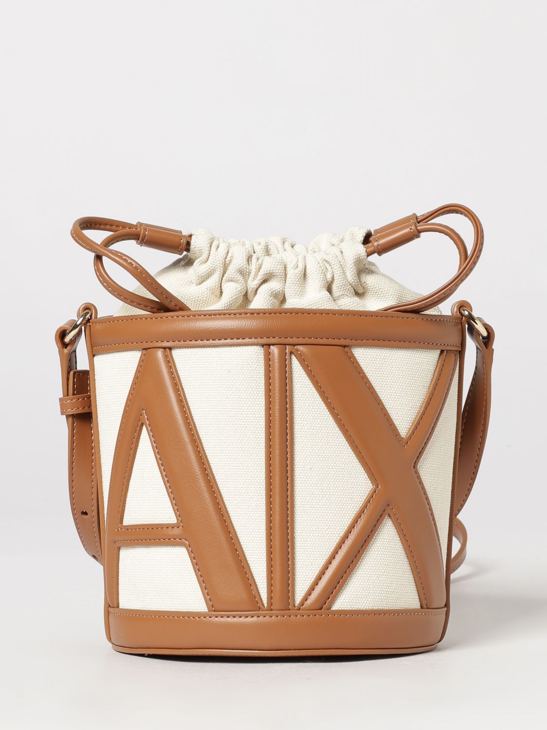 ARMANI EXCHANGE Borsa a secchiello in canvas e pelle sintetica