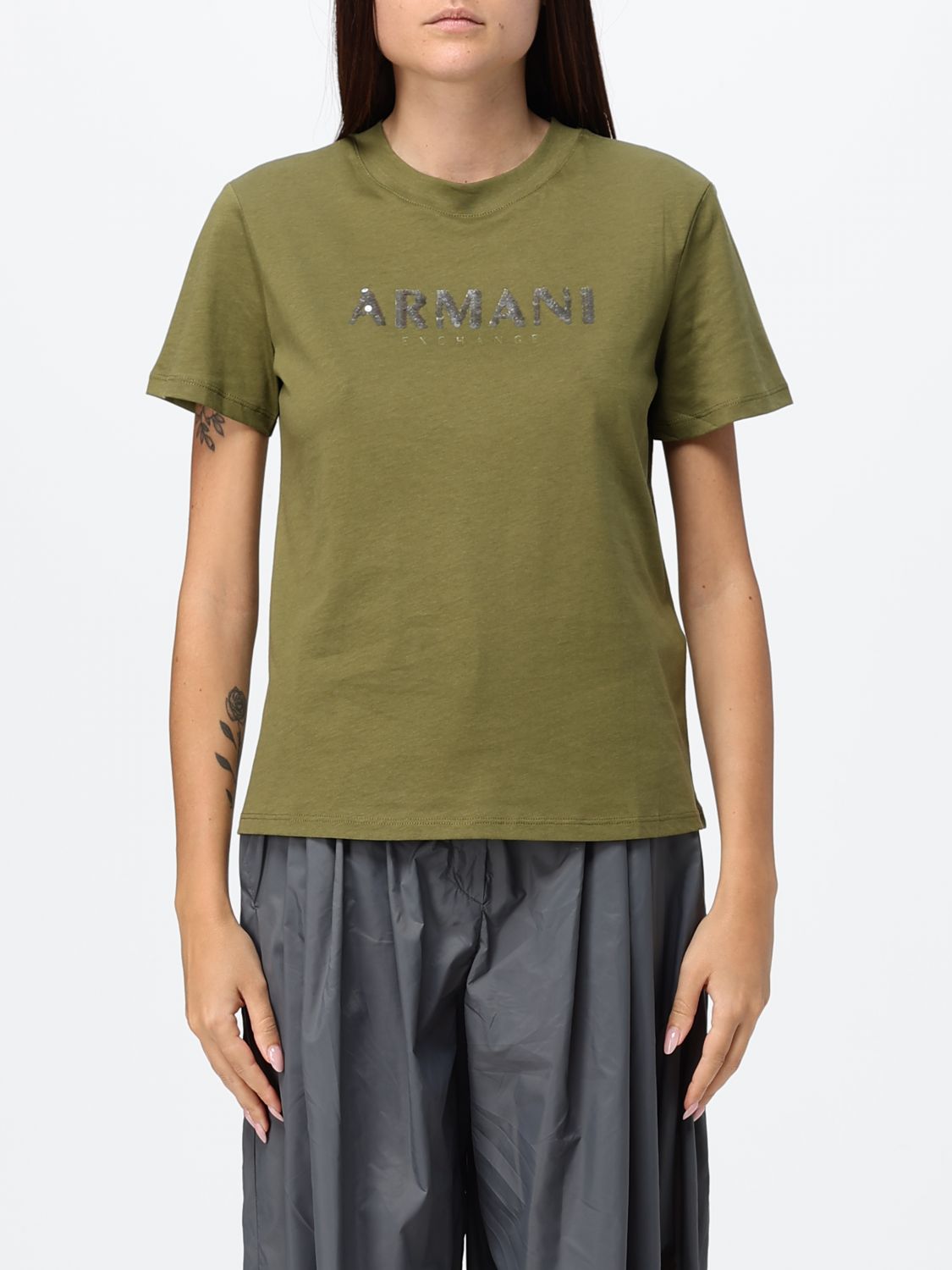 ARMANI EXCHANGE T-Shirt Damen Farbe Kaki