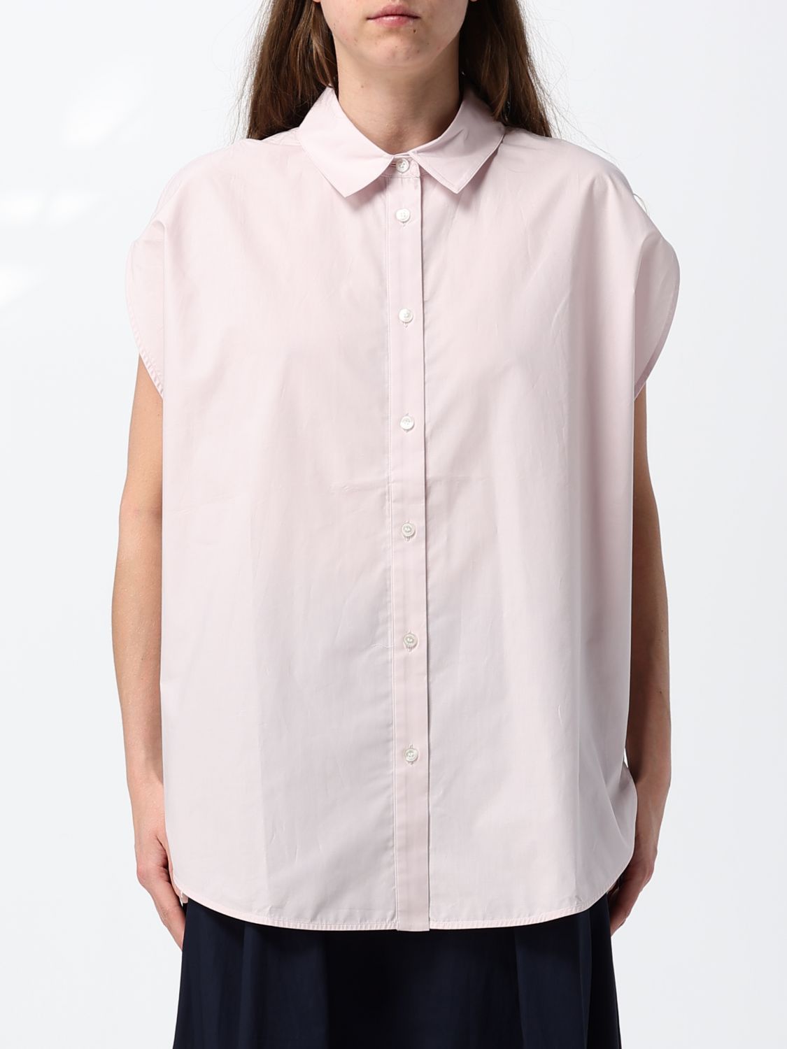 WOOLRICH Camicia smanicata in popeline di cotone