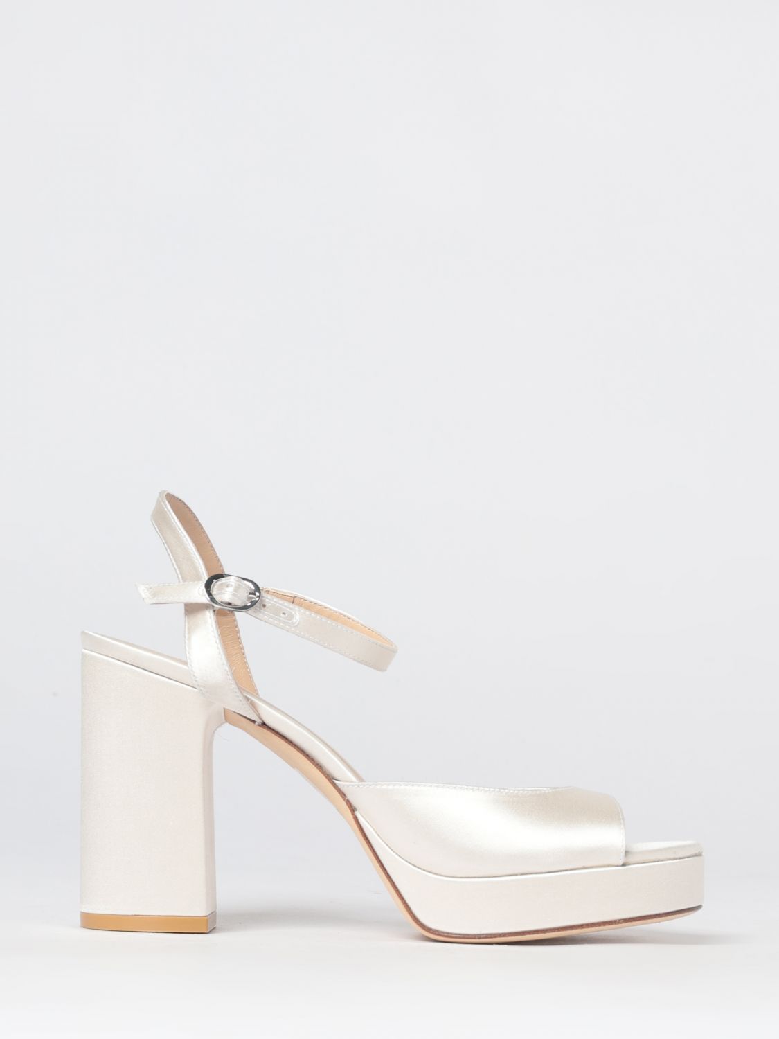 STUART WEITZMAN Sandalo con plateau Kensington in raso