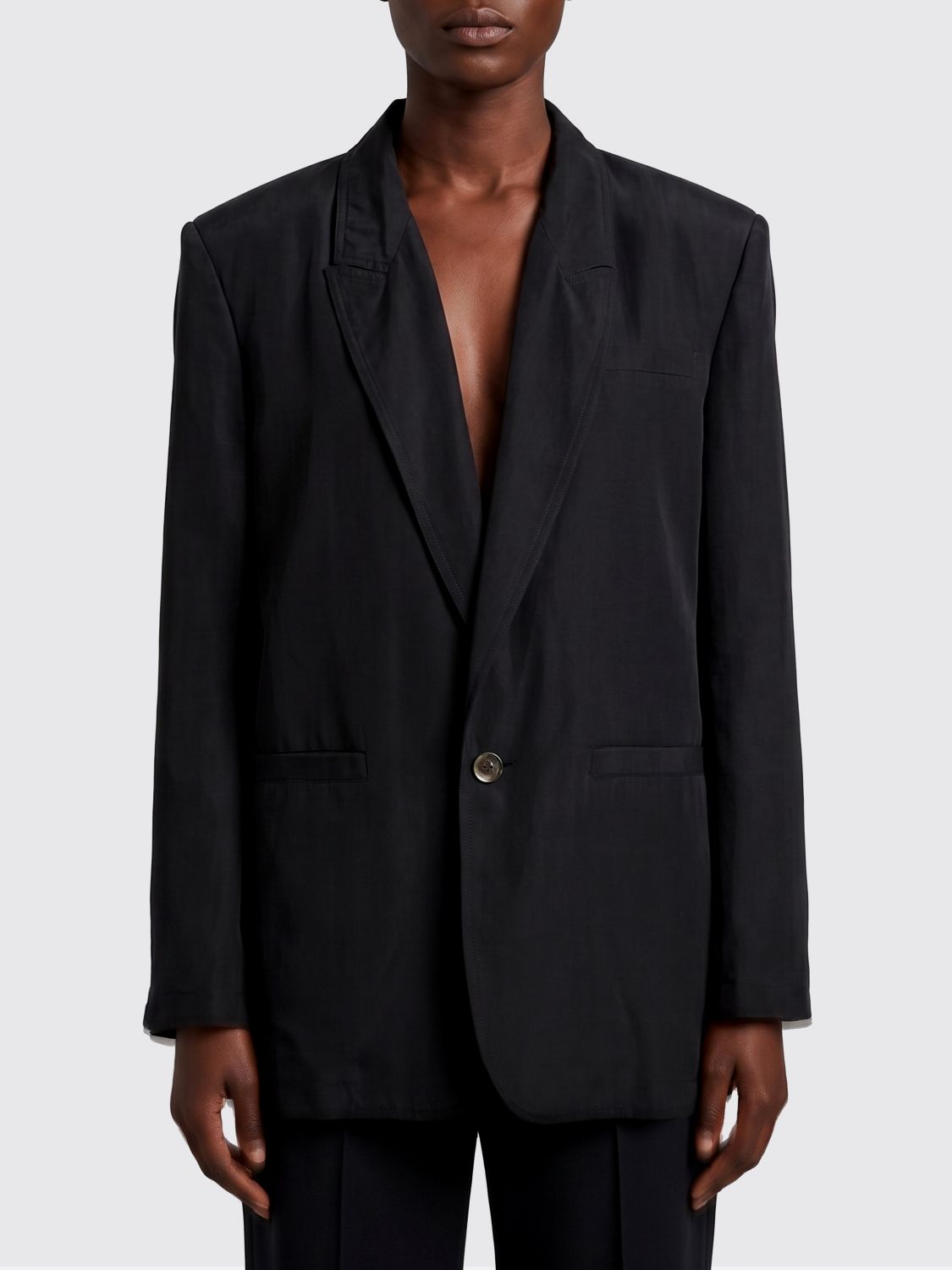 SAINT LAURENT Blazer Fluido in seta
